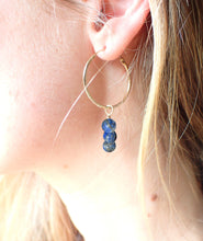 Charger l&#39;image dans la galerie, Boucles d&#39;oreilles Léa - Lapis Lazuli
